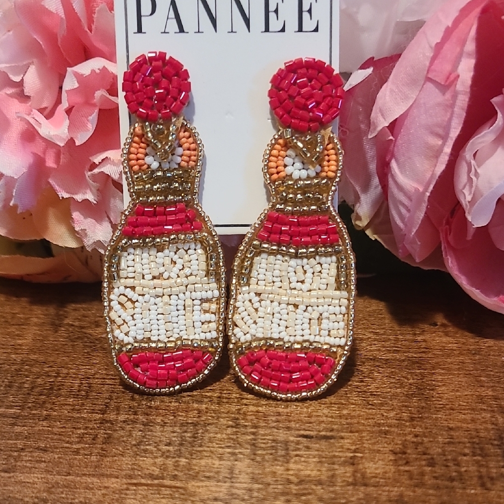 Colorful Beaded Statement Earrings